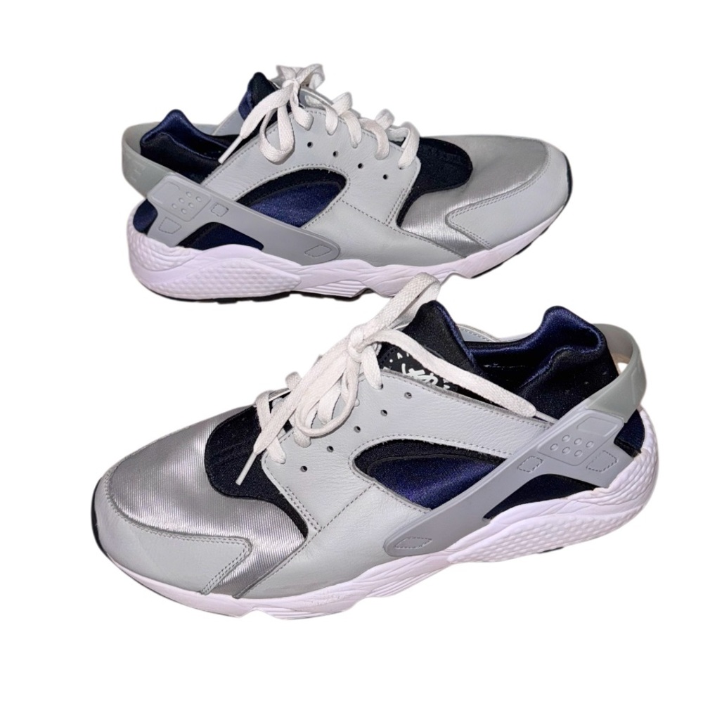 Mint! Nike AIR Huarache gray navy athletic men’s tennis shoes sneakers size 13 - Picture 8 of 17
